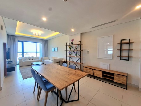 Amwaj Islands, Apartments, Flats, Houses & Villas, BHD 400/month,  Furnished,  2 BR,  120 Sq. Meter,  Sea View 2 BR FF Apartment With Balcony & Wifi For Rent