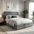 GBP 219, Grey Pluva Double Ottoman Bed With Full-Length Storage Bay