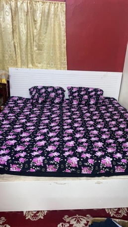 Al Malaz, Household Items, SAR 300,  Bed With Mattress For Sale (200x200)