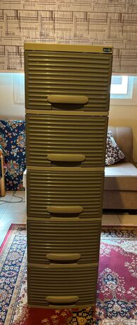 Al Rehab, Furniture, SAR 75,  5-Drawer Plastic Storage Organizer (Excellent Condition)