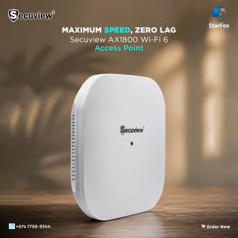 Doha, Electronics, QAR 299,  Secuview AX1800 Wi-Fi 6 Access Point | Dual-Band Gigabit