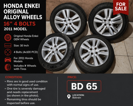 Gudaibiya, Auto Parts, BHD 65,  Original Alloy Wheels 16"