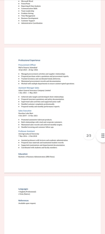 Riyadh, Job Seekers, Experienced HR & Admin Officer Seeking Job In Riyadh