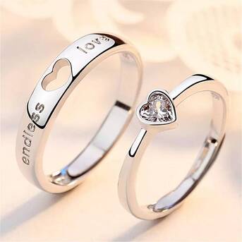 New York, Jewelry, USD 19,  Matching Couple Rings | Adjustable Promise Ring Set