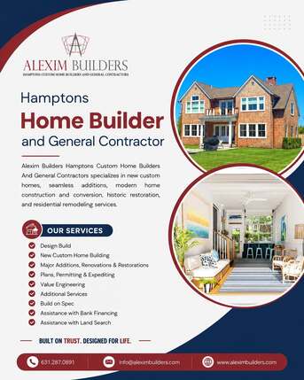 New York, Apartments, Flats, Houses & Villas, Southampton General Contractors - Alexim Builders