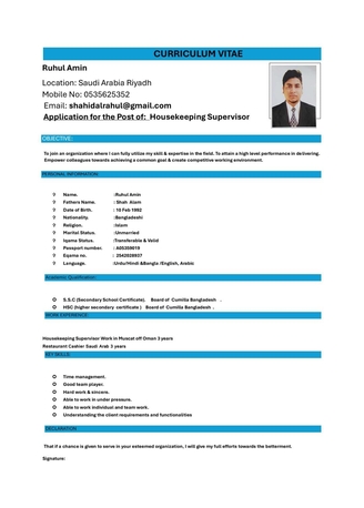 Olaya, Job Seekers, Restaurant Cashier