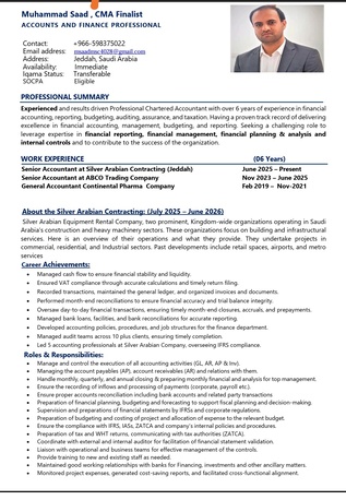 Jeddah, Job Seekers, Accountant