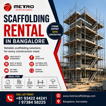 Bangalore, Equipment Rental, Metro Scaffoldings &ndash; Trusted Scaffolding Rental In Bangalore