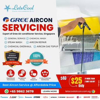 Singapore, Air Conditioners, SGD 25,  Gree Aircon Servicing
