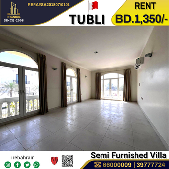 Tubli, Villas, BHD 1350,  Semi Furnished Luxury Villa For Rent In Tubli