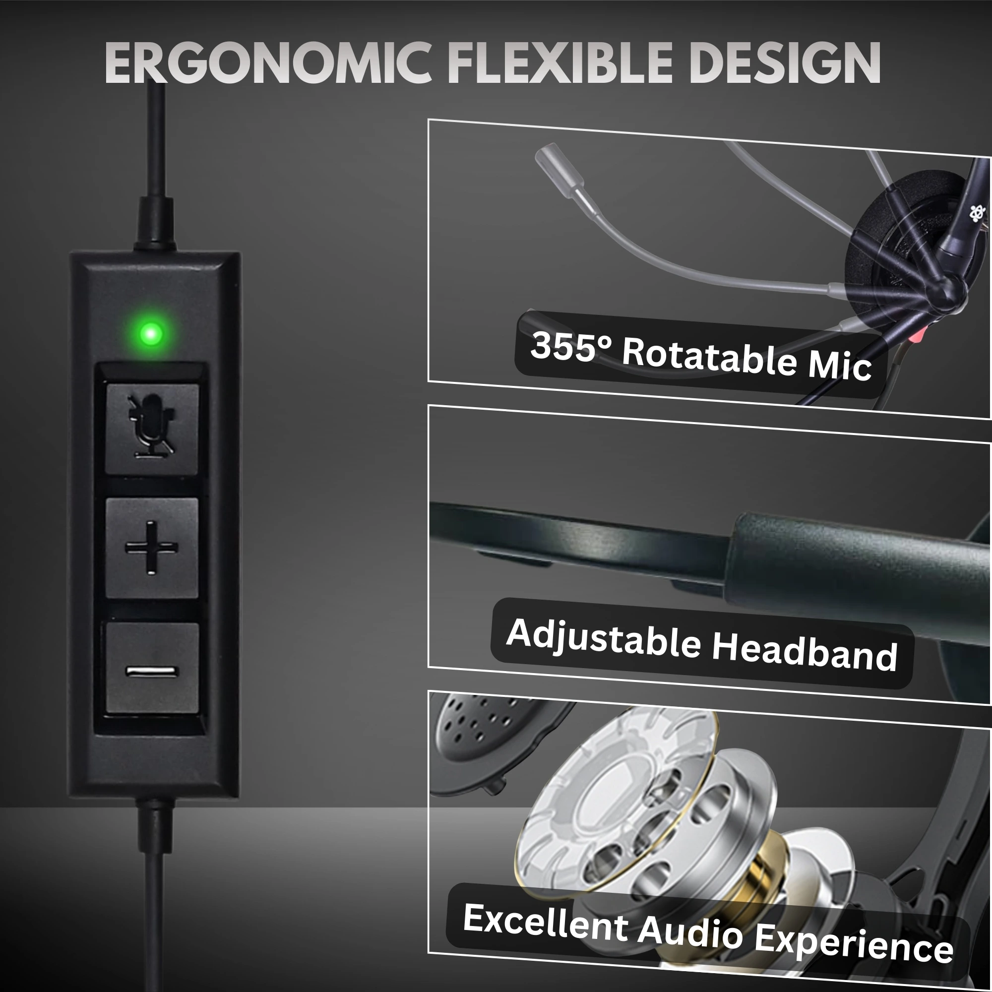 New Delhi, Electronics, INR 2265,  USB Headset With Microphone MT500 For Office & Online Meetings