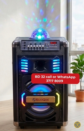 Manama, Appliances, BHD 32,  🌍🌎Speaker With 2 Mic In Good Condition For Sale With Delivery
