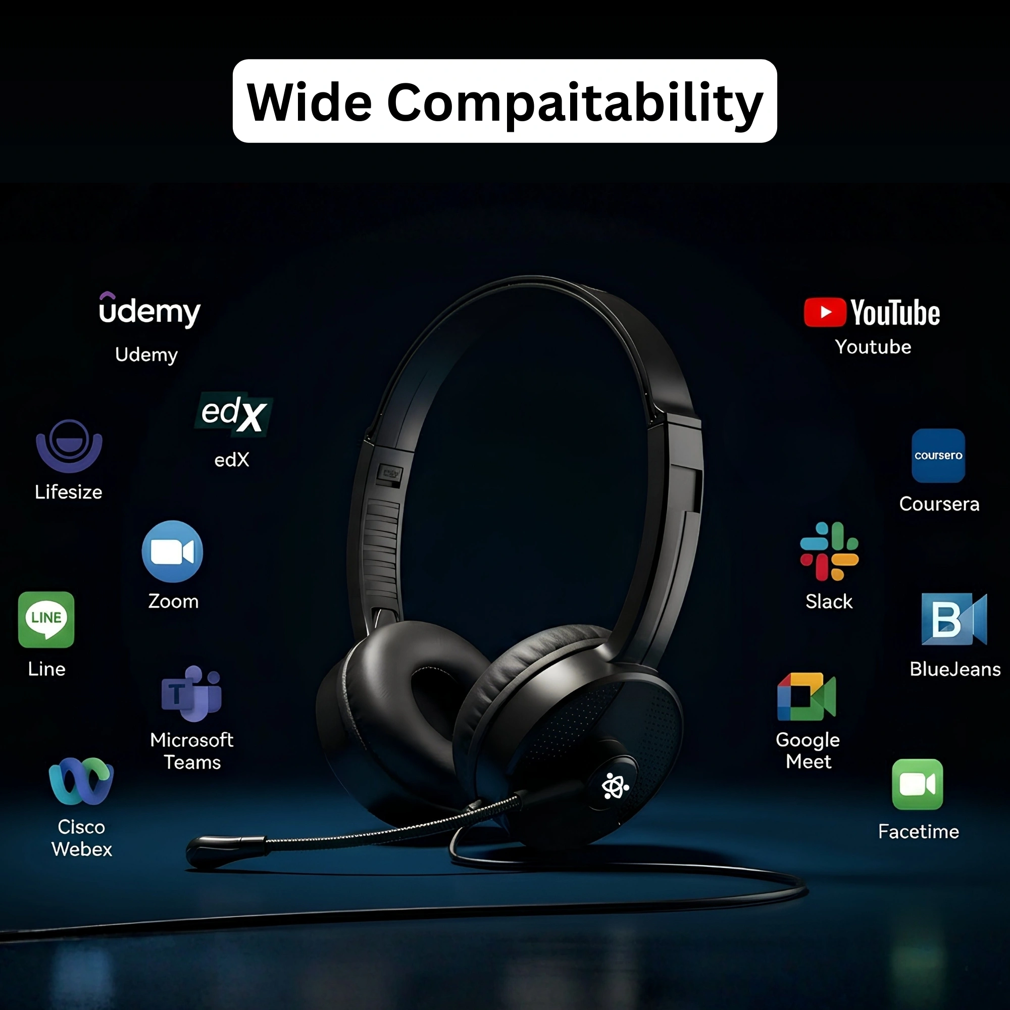 New Delhi, Electronics, INR 1245,  MT50 USB Wired Headset With Noise-Reducing Microphone