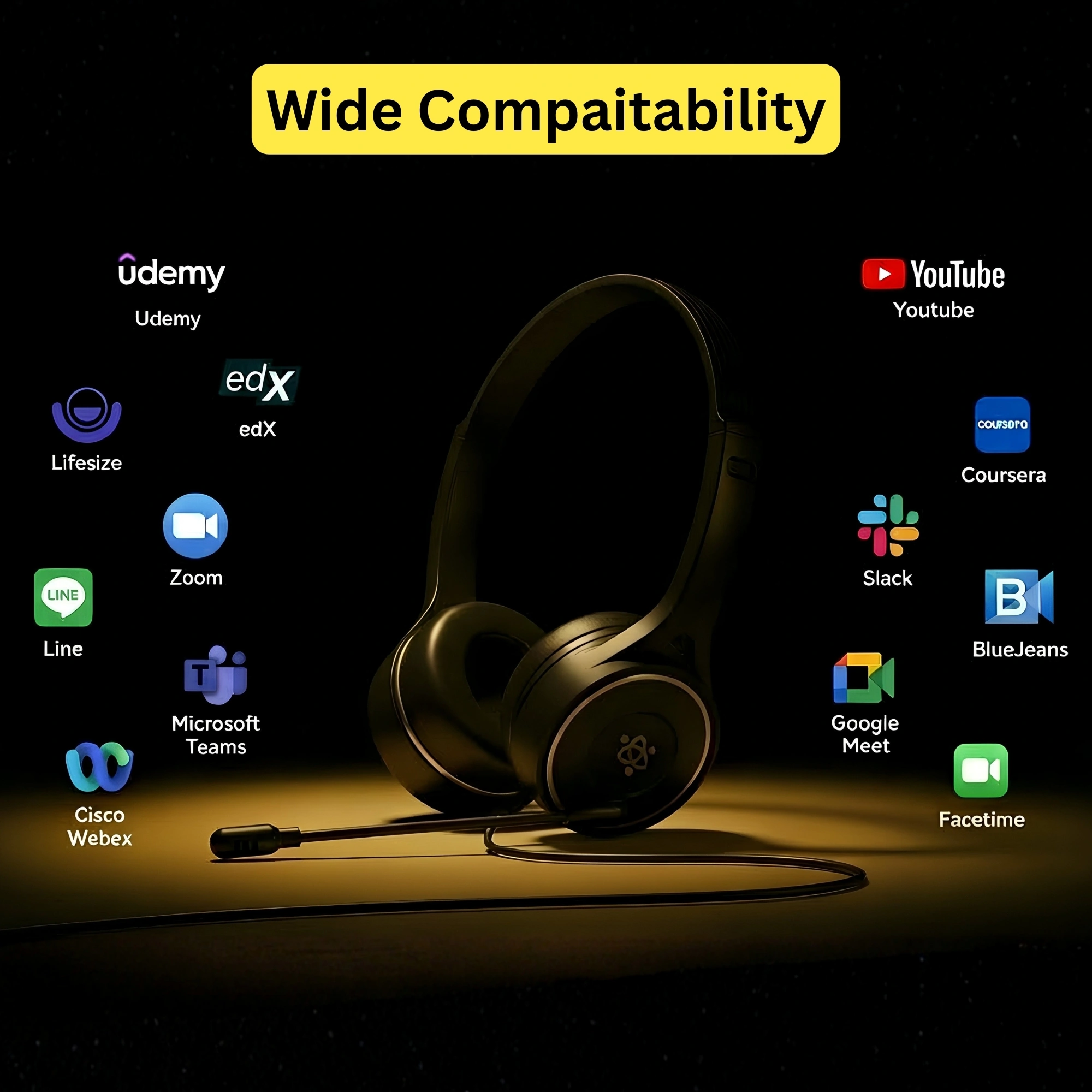 New Delhi, Electronics, INR 989,  MT30 USB Headphones With Microphone For Daily Office Use