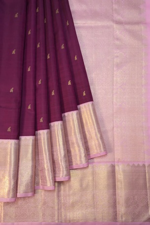Kurnool, Businesses For Sale, Buy Wine Colour Saree With Golden Border | Mavuris