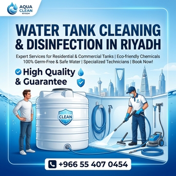 Riyadh, Cleaning, Professional Water Tank Cleaning & Sanitization In Riyadh - Call 0554070454