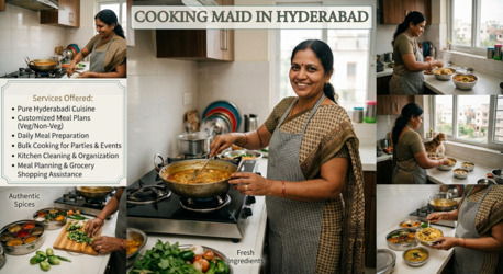 Hyderabad, Business, Cooking Maid In Hyderabad For Fresh Home-Cooked Meals