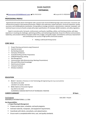 Riyadh, Job Seekers, Civil Engineer