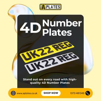 London, Auto Parts, 4D Number Plates Crafted For Modern Vehicle Styling