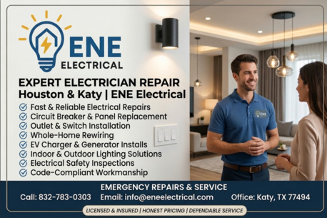 Houston, Construction, Electrician Repair Houston | ENE Electrical