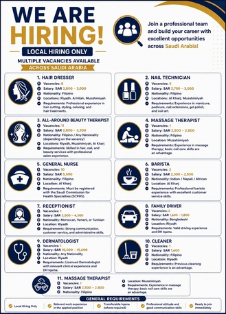 Riyadh, Jobs, Female Beautician