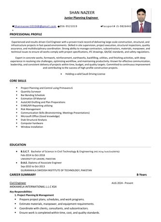 Riyadh, Job Seekers, Junior Planning Engineer