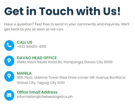 Manila, Cargo, Chelsea Logistics