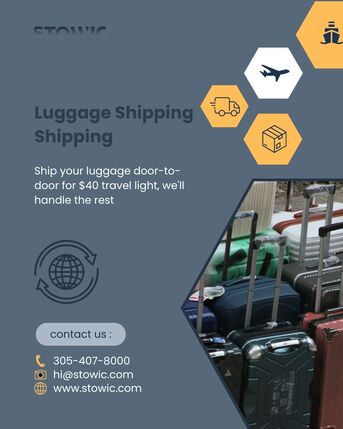 Miami, Logistics, Ship Your Luggage Ahead | Travel Light, Arrive Stress-Free