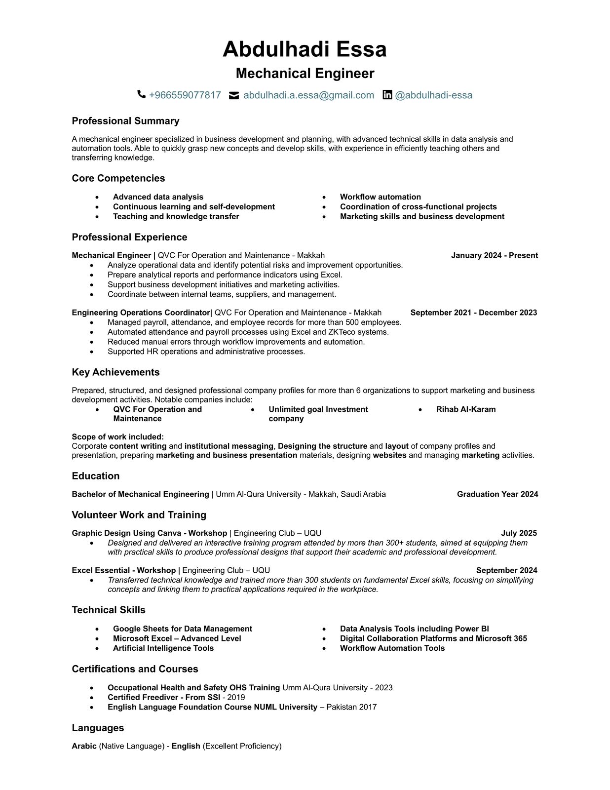 Jeddah, Job Seekers, 🔧 Mechanical Engineer | Pakistani National | Transferable Iqama | Ready To Join