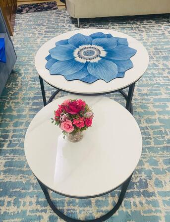 Jeddah, Furniture, SAR 230,  Set Of 2 Round Marble Top Tables