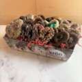 USD 65,  Chocolate Covered Pretzel Basket, Holiday Version