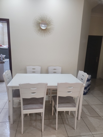 Yanbu, Household Items, SAR 600,  Urgent Sale - Homebox Wooden Dining Table With 6 Chairs Only 600sr