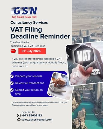 Manama, Accounting, VAT Filing And Service