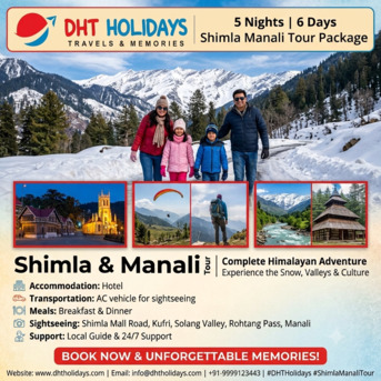 Mumbai, Travel, 5 Nights 6 Days Shimla Manali Tour Package - DHT Holidays
