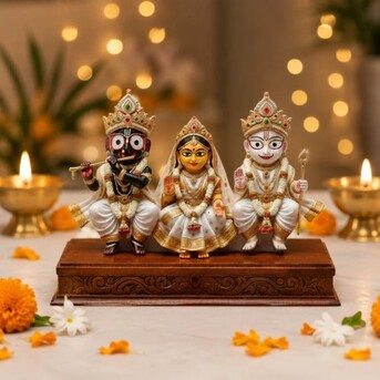 Kurnool, Collectibles, INR 3999,  Premium Jagannath Subhadra Balabhadra Idol Set | Shri Prasadam