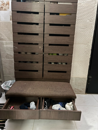 Riyadh, Furniture, SAR 250,  Durable Shoe Rack With Storage Bench