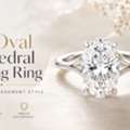 GBP 5750,  Elegant Cathedral Setting Ring With Exceptional Brilliance