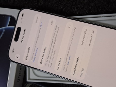 Al Rahmaniyah, Mobile Phones, SAR 3400,  IPhone 16 Pro Max 256gb White Titanium