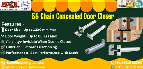 Mumbai, Heavy Equipment, SS Chain Concealed Door Closer