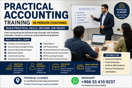 Riyadh, Lessons Offered, Practical Accounting Training In Riyadh | In-Person Sessions