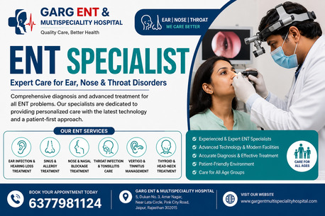 Jaipur, Health, ENT Specialist &ndash; Expert Ear, Nose & Throat Treatment | Garg ENT & Multispeciality Hospital