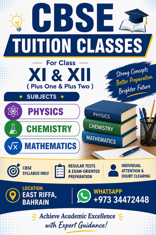 Riffa, Lessons Offered, Female Tutor Available For Higher Secondary Classes