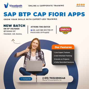 Hyderabad, Education, SAP BTP CAP Fiori Apps New Batch Enrollment Open