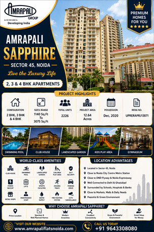 Noida, Real Estate, Looking To Buy A Luxury Apartment? Then Check Out Amrapali Sapphire In Sector 45, Noida, W