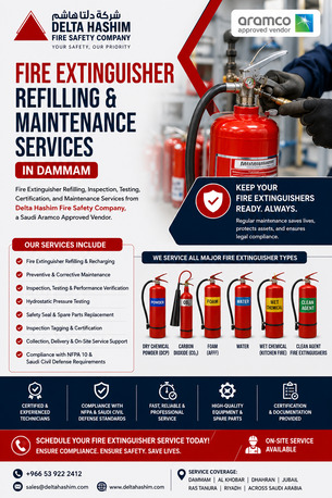 Dammam, Technical, Fire Extinguisher Refilling And Maintenance Services In Dammam