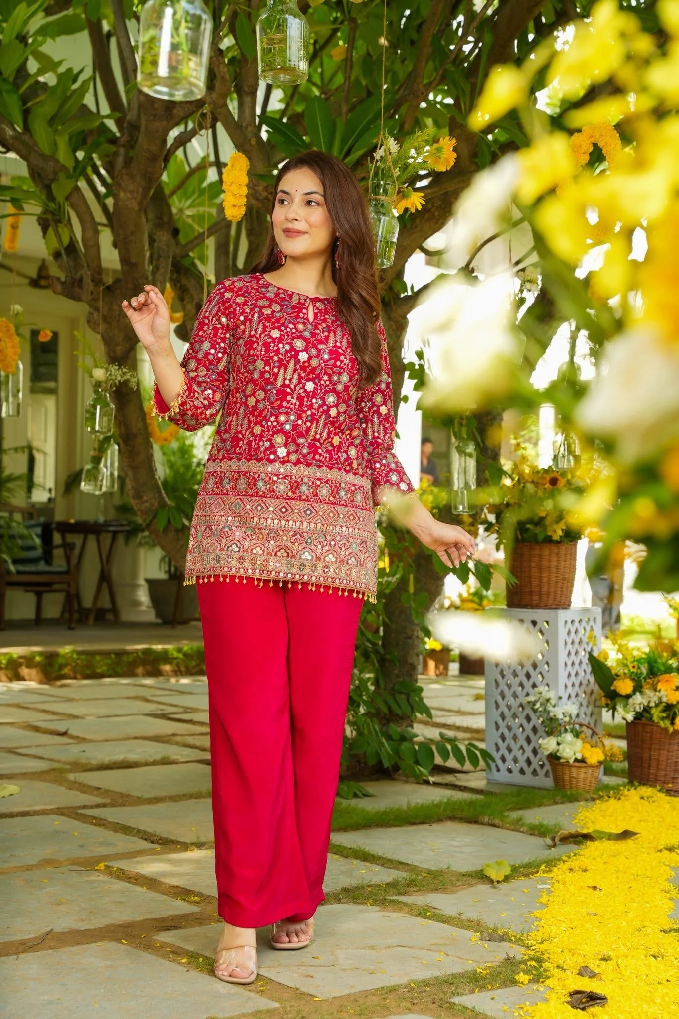 Jaipur, Clothing & Accessories, INR 4350,  Buy Idaho Bejewel Pink Heavy Co-Ord Set