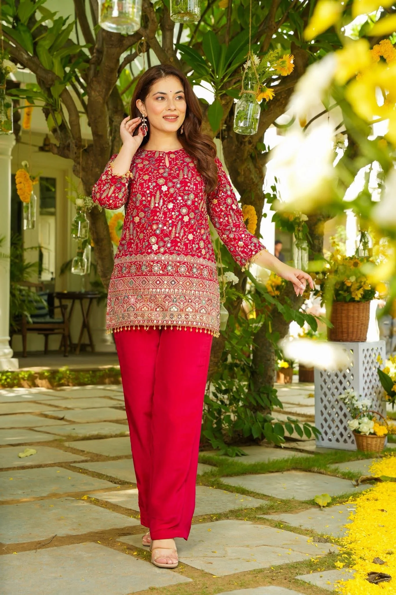 Jaipur, Clothing & Accessories, INR 4350,  Buy Idaho Bejewel Pink Heavy Co-Ord Set