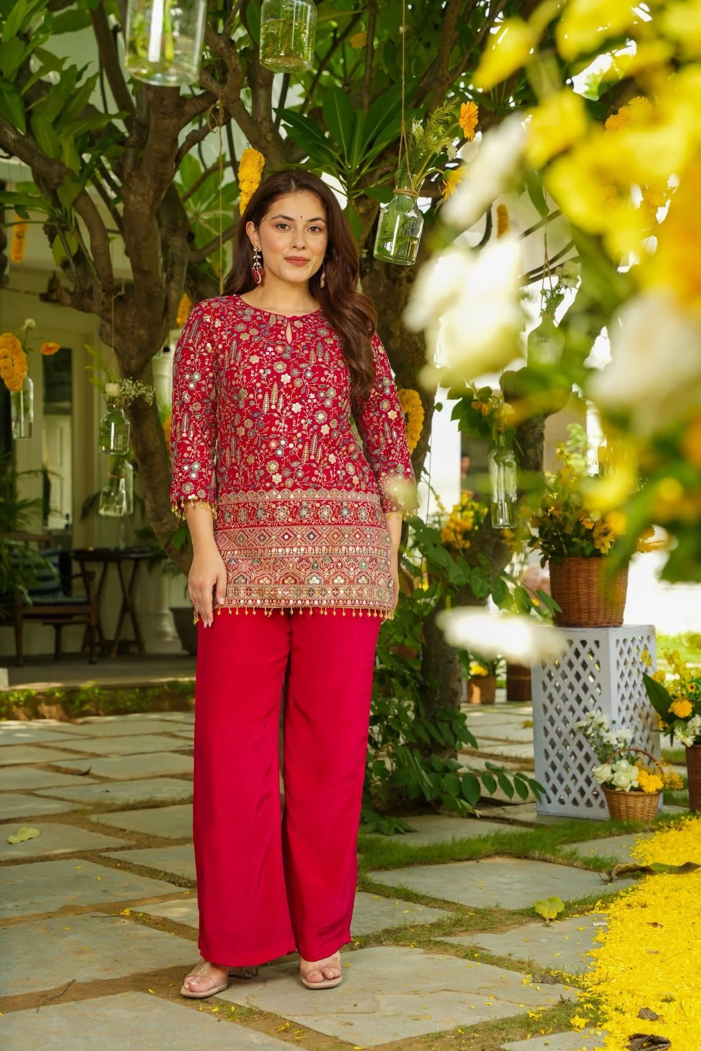 Jaipur, Clothing & Accessories, INR 4350,  Buy Idaho Bejewel Pink Heavy Co-Ord Set