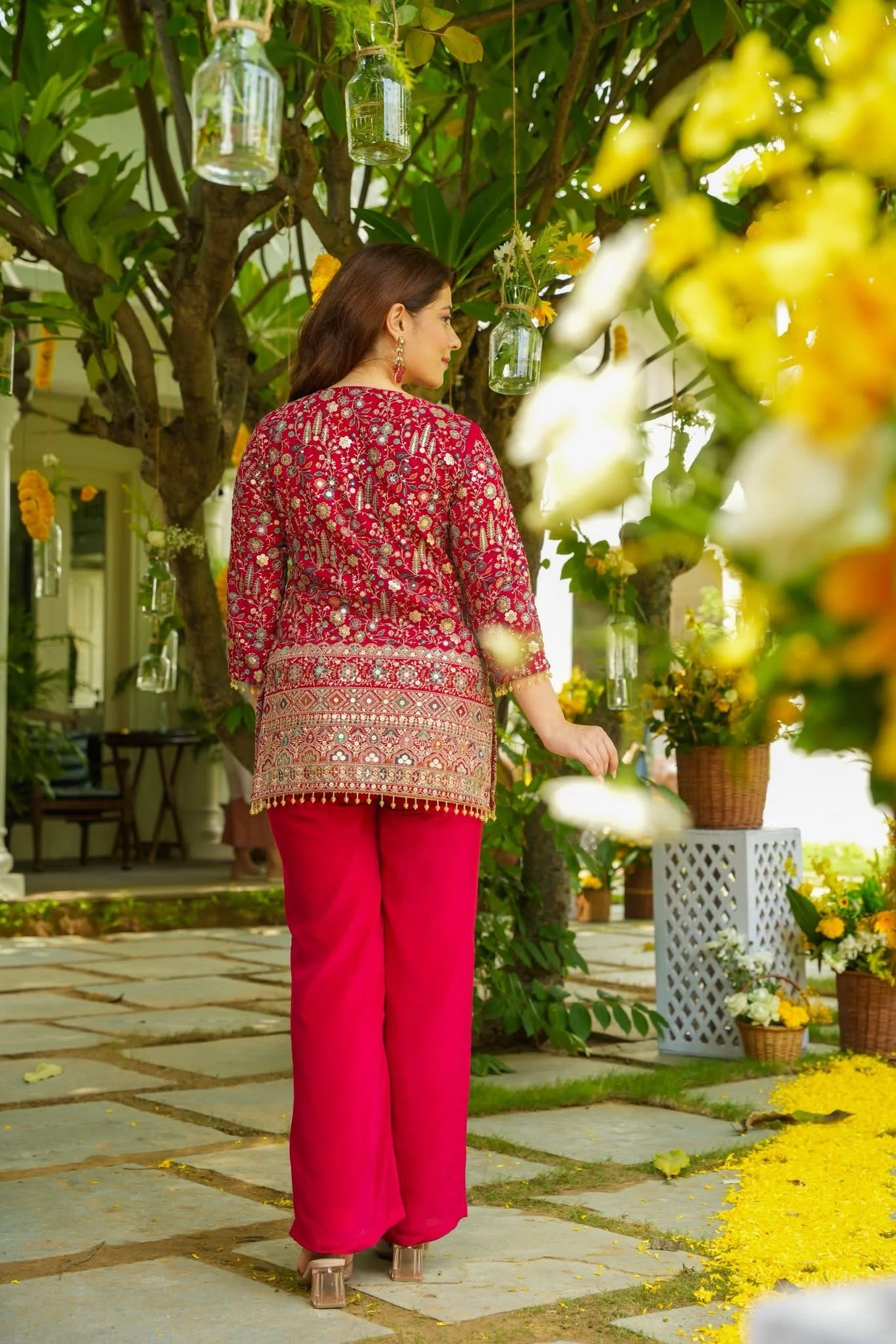Jaipur, Clothing & Accessories, INR 4350,  Buy Idaho Bejewel Pink Heavy Co-Ord Set