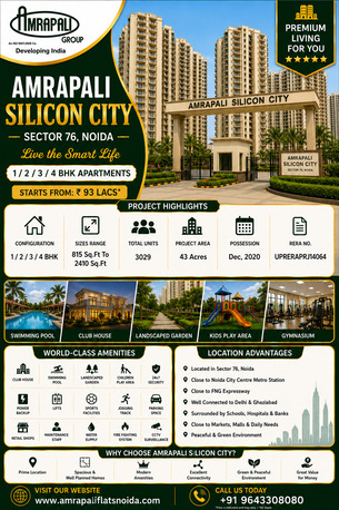Noida, Real Estate, If You Want To Buy A Ready-to-move Apartment In Noida, Take A Look At Amrapali Silicon Cit